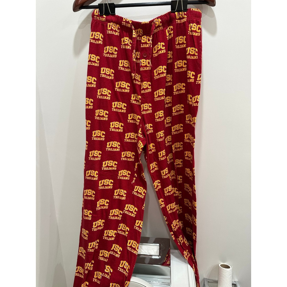 USC Trojans Mens XL Pajama Pants Cardinal Red Cotton Lounge Bottoms 289c Apparel